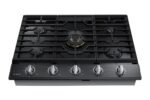 Samsung - 36" Built-In Gas Cooktop with WiFi and Dual Power Brass Burner - Black Stainless Steel - Image 2