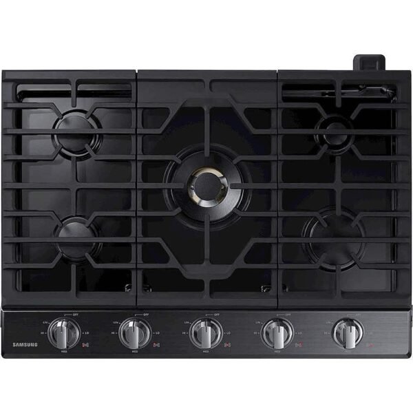 Samsung 30" Built-In Gas Cooktop WiFi Dual Power Brass Burner Black Stainless Steel from Kings Outlet