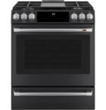 Café - 5.6 Cu. Ft. Self-Cleaning Slide-In Gas Convection Range, Customizable - Matte Black - Image 4