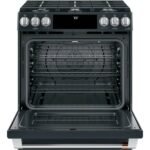 Café - 5.6 Cu. Ft. Self-Cleaning Slide-In Gas Convection Range, Customizable - Matte Black - Image 5