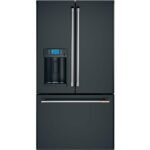 Café - 22.2 Cu. Ft. French Door Counter-Depth Smart Refrigerator with Adjustable Hot Water Dispenser - Matte Black