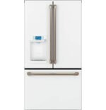 Café - 22.2 Cu. Ft. French Door Counter-Depth Smart Refrigerator, Customizable - Matte White