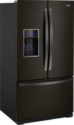 Whirlpool - 27 Cu. Ft. French Door Refrigerator with Platter Pocket - Black Stainless Steel - Image 2