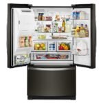 Whirlpool - 27 Cu. Ft. French Door Refrigerator with Platter Pocket - Black Stainless Steel - Image 3