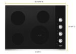 Whirlpool - 30" Built-In Electric Cooktop - Stainless Steel - Image 3