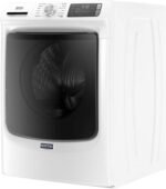 Maytag - 4.8 Cu. Ft. High Efficiency Stackable Front Load Washer with Steam and Fresh Hold - White - Image 3