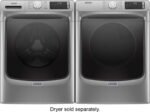 Maytag - 4.8 Cu. Ft. High Efficiency Stackable Front Load Washer with Steam and Fresh Hold - Metallic Slate - Image 7