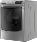 Maytag - 4.8 Cu. Ft. High Efficiency Stackable Front Load Washer with Steam and Fresh Hold - Metallic Slate - Image 3