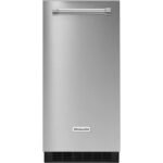 KitchenAid - 15" 22.8-Lb. Freestanding Icemaker - Stainless Steel