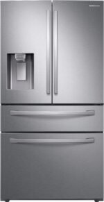 Samsung - 28 Cu. Ft. 4-Door French Door Smart Refrigerator with FlexZone Drawer - Stainless Steel