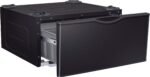 Samsung - Washer/Dryer Laundry Pedestal with Storage Drawer - Brushed Black - Image 2