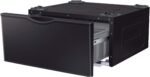 Samsung - Washer/Dryer Laundry Pedestal with Storage Drawer - Brushed Black - Image 3