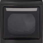 LG - 7.3 Cu. Ft. Smart Electric Dryer with Steam and Sensor Dry - Black Steel
