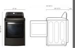 LG - 7.3 Cu. Ft. Smart Electric Dryer with Steam and Sensor Dry - Black Steel - Image 3
