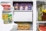 GE - 21.8 Cu. Ft. Side-by-Side Counter-Depth Refrigerator with Edge-to-Edge Glass Shelves - Stainless Steel - Image 7