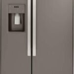 GE - 21.8 Cu. Ft. Side-by-Side Counter-Depth Refrigerator with Fresh-Food Multilevel Drawers - Slate