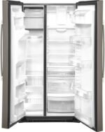 GE - 21.8 Cu. Ft. Side-by-Side Counter-Depth Refrigerator with Fresh-Food Multilevel Drawers - Slate - Image 4
