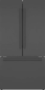 Bosch - 800 Series 21 Cu. Ft. French Door Counter-Depth Smart Refrigerator - Black Stainless Steel