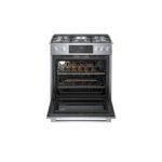 Bosch - 800 Series 4.8 Cu. Ft. Slide-In Gas Convection Range with Self-Cleaning and Dual Flame Burner - Stainless Steel - Image 3