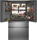 Café 27.8 Cu. Ft. 4-Door French Door Smart Refrigerator Convertible Drawer Soft Freeze Platinum from Kings Outlet