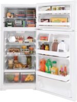 GE - 16.6 Cu. Ft. Top-Freezer Refrigerator with LED Interior Lighting - White - Image 5