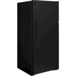 GE - 16.6 Cu. Ft. Top-Freezer Refrigerator with Interior LED Lighting - Black - Image 3
