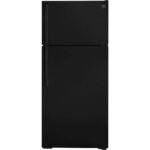 GE - 16.6 Cu. Ft. Top-Freezer Refrigerator with Interior LED Lighting - Black