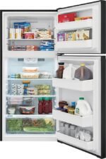 Frigidaire - 13.9 Cu. Ft. Top-Freezer Refrigerator - Black - Image 6