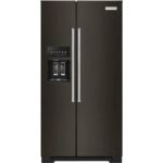 KitchenAid - 22.6 Cu. Ft. Side-by-Side Counter-Depth Refrigerator - Black Stainless Steel