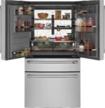 Café 27.6 Cu. Ft. 4-Door French Door Smart Refrigerator Customizable Brushed Stainless Steel from Kings Outlet