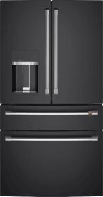 Café - 27.6 Cu. Ft. 4-Door French Door Smart Refrigerator with Convertible Temperature Drawer - Matte Black
