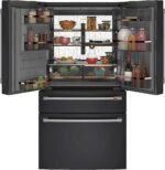 Café - 27.6 Cu. Ft. 4-Door French Door Smart Refrigerator with Convertible Temperature Drawer - Matte Black - Image 4