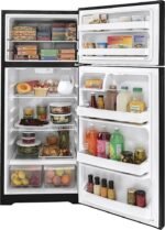 Hotpoint - 17.5 Cu. Ft. Top-Freezer Refrigerator with LED Interior Lighting - Black - Image 3