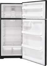 Hotpoint - 17.5 Cu. Ft. Top-Freezer Refrigerator with LED Interior Lighting - Black - Image 4