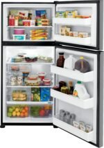 Frigidaire - 18.3 Cu. Ft. Garage Ready Top-Freezer Refrigerator - Stainless Steel - Image 4