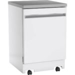 GE - 24" Portable Dishwasher - White - Image 2