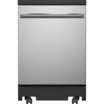 GE - 24" Portable Dishwasher - Stainless Steel