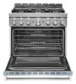 KitchenAid - Commercial-Style 5.1 Cu. Ft. Slide-In Gas True Convection Range with Self-Cleaning - Misty Blue - Image 6