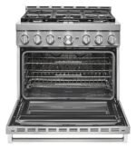 KitchenAid - Commercial-Style 5.1 Cu. Ft. Slide-In Gas True Convection Range with Self-Cleaning - Stainless Steel - Image 5