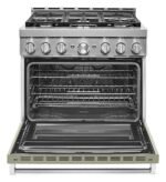 KitchenAid - Commercial-Style 5.1 Cu. Ft. Slide-In Gas True Convection Range with Self-Cleaning - Avocado Cream - Image 6