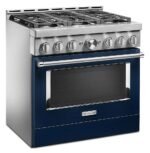 KitchenAid - Commercial-Style 5.1 Cu. Ft. Slide-In Gas True Convection Range with Self-Cleaning - Ink Blue - Image 5