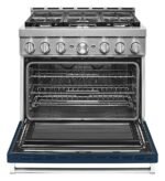 KitchenAid - Commercial-Style 5.1 Cu. Ft. Slide-In Gas True Convection Range with Self-Cleaning - Ink Blue - Image 6