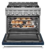 KitchenAid - Commercial-Style 5.1 Cu. Ft. Slide-In Gas True Convection Range with Self-Cleaning - Ink Blue - Image 7