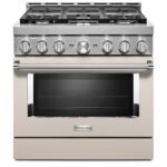 KitchenAid - Commercial-Style 5.1 Cu. Ft. Slide-In Gas True Convection Range with Self-Cleaning - Milkshake