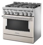 KitchenAid - Commercial-Style 5.1 Cu. Ft. Slide-In Gas True Convection Range with Self-Cleaning - Milkshake - Image 5