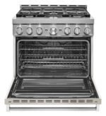 KitchenAid - Commercial-Style 5.1 Cu. Ft. Slide-In Gas True Convection Range with Self-Cleaning - Milkshake - Image 7
