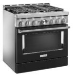 KitchenAid - Commercial-Style 5.1 Cu. Ft. Slide-In Gas True Convection Range with Self-Cleaning - Imperial Black - Image 4