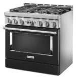 KitchenAid - Commercial-Style 5.1 Cu. Ft. Slide-In Gas True Convection Range with Self-Cleaning - Imperial Black - Image 5