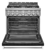 KitchenAid - Commercial-Style 5.1 Cu. Ft. Slide-In Gas True Convection Range with Self-Cleaning - Imperial Black - Image 6
