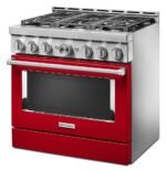KitchenAid - Commercial-Style 5.1 Cu. Ft. Slide-In Gas True Convection Range with Self-Cleaning - Passion Red - Image 5